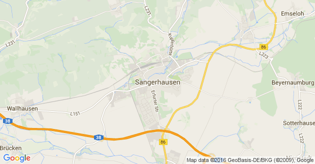 Karte Sangerhausen