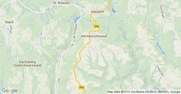 Karte Häusern im Schwarzwald