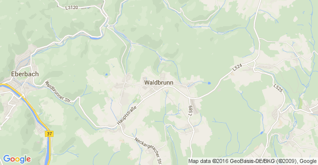 Karte Waldbrunn im Odenwald