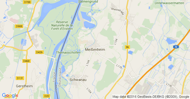 Karte Meißenheim in Baden