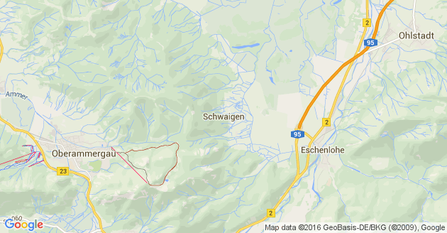 Karte Schwaigen in Oberbayern