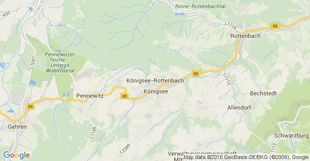 Karte Königsee Rottenbach