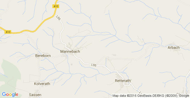 Karte Boos in der Eifel