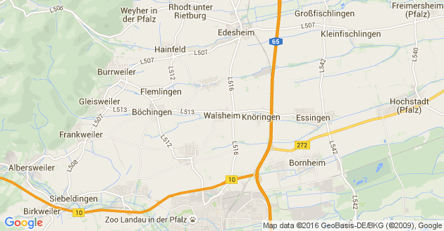 Karte Walsheim in der Pfalz