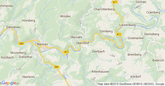 Karte Obernhof an der Lahn