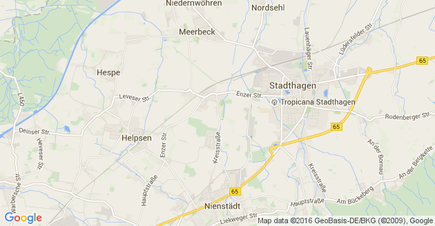 Karte Nienstädt bei Stadthagen