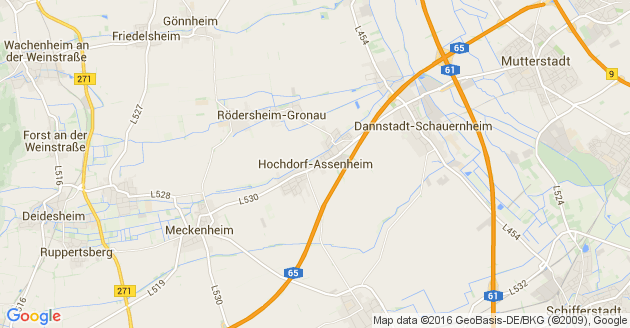 Karte Hochdorf Assenheim