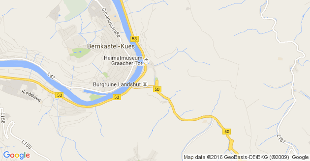 Karte Burgen bei Bernkastel Kues