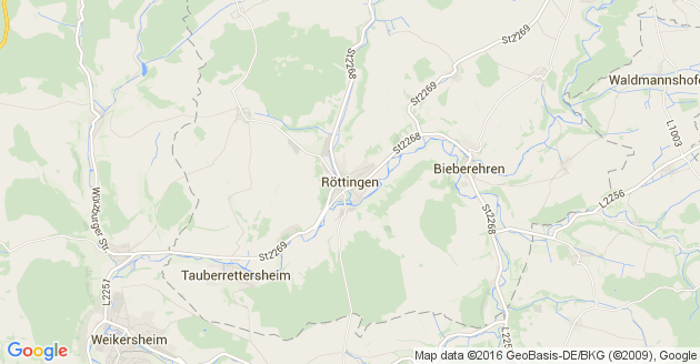 Karte Röttingen in Unterfranken