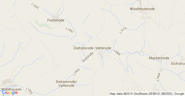 Karte Dietzenrode Vatterode