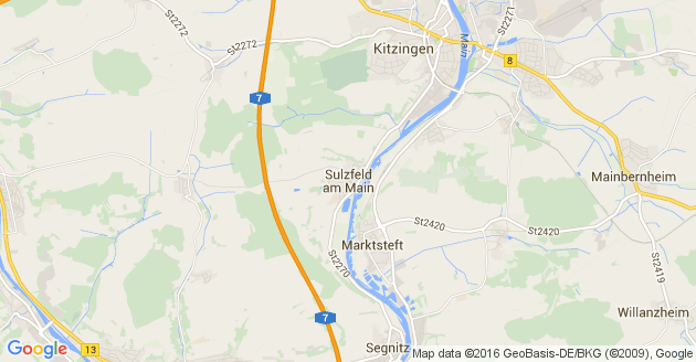 Karte Sulzfeld am Main