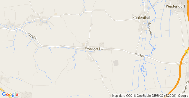 Karte Ehingen bei Wertingen