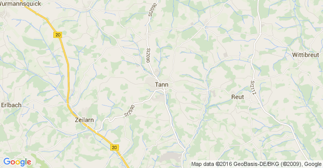 Karte Tann in Niederbayern