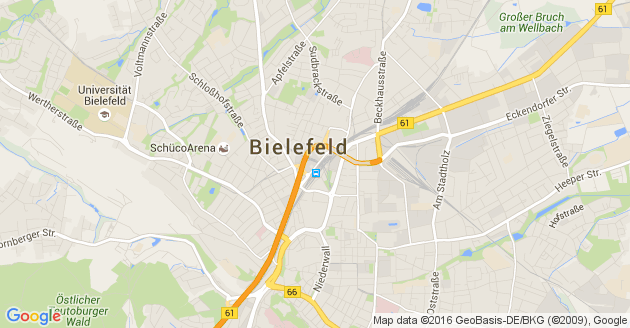 Karte Bielefeld