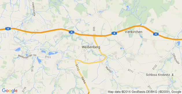 Karte Weißenberg in Sachsen