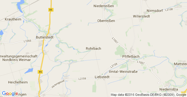 Karte Rohrbach bei Weimar in Thüringen