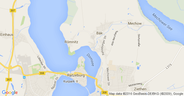 Karte Bäk bei Ratzeburg