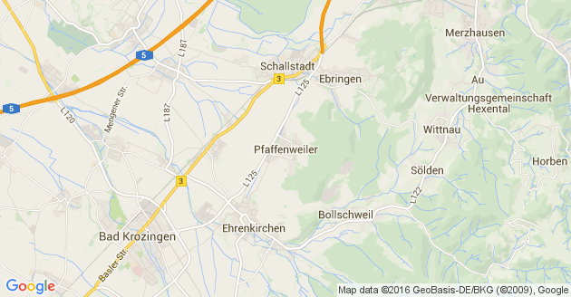 Karte Pfaffenweiler im Breisgau