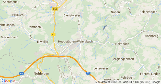 Karte Heimbach an der Nahe