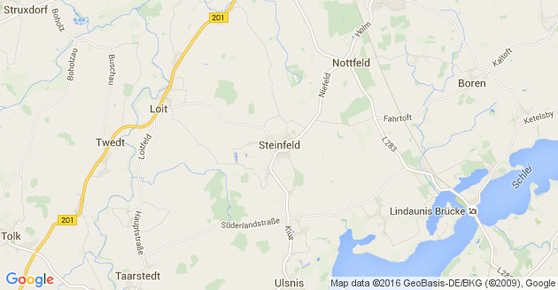 Karte Steinfeld bei Schleswig