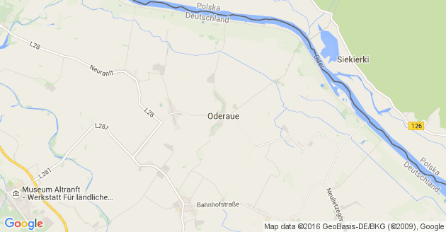 Karte Oderaue